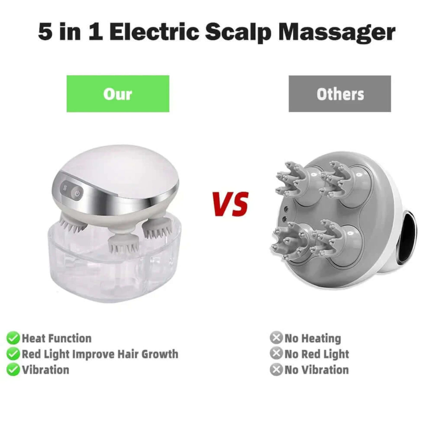 Electric Scalp Massager With Vibrator